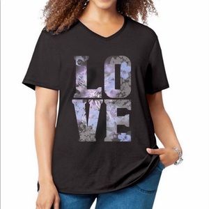 ❗️❗️ 3 FOR 30 BUNDLE ❗️❗️JMS Big Love Women's Short Sleeve Graphic Tee 3X